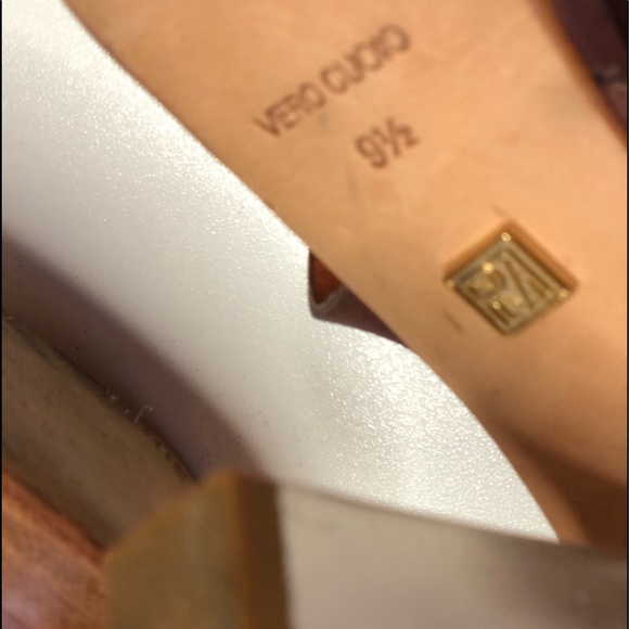 Pour La Victoria Mauve Leather Sandal Heels 9.5 - Picture 5 of 6